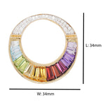 Handcrafted chic pendant with multicolor baguette stones