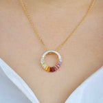 gold rainbow pendant