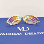Buy multi color diamond earrings
