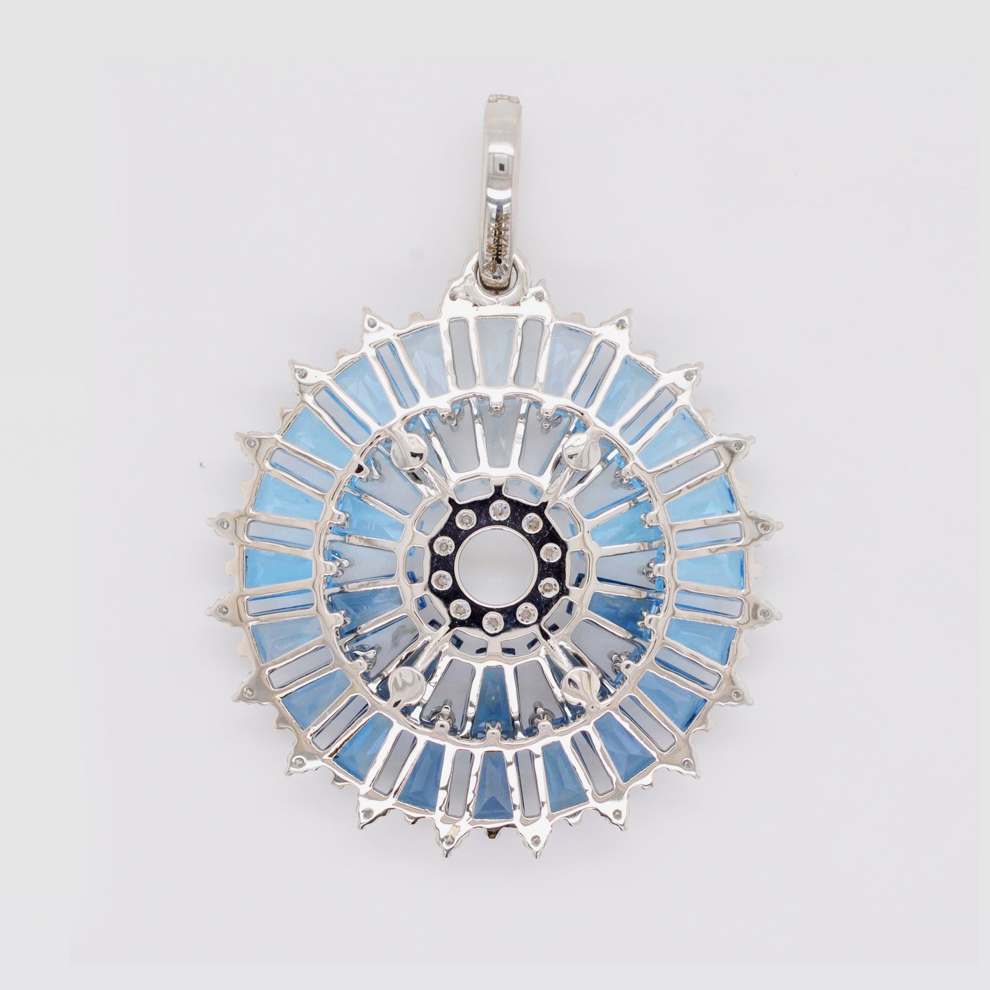 Orbit Blue Topaz Diamond Pendant