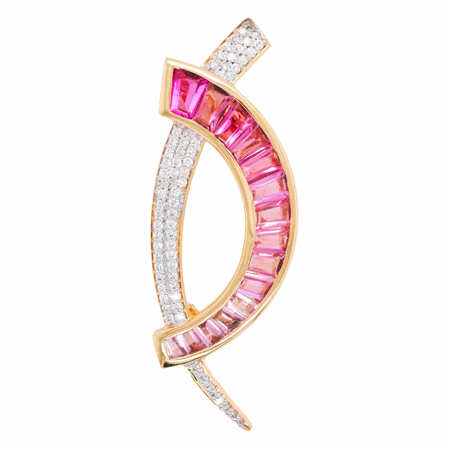 Pink Tourmaline Pendant brooch