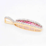 Chic pink gemstone pendant