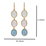 Rose Aquamarine Prehnite Diamond Earrings