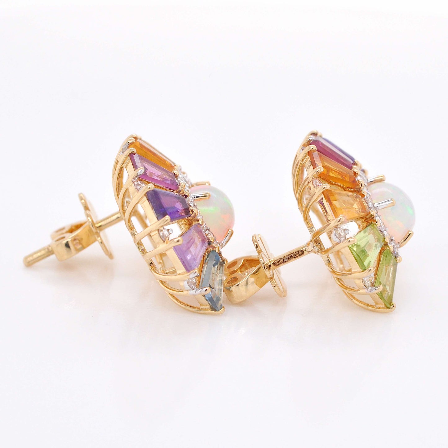 Circle Rainbow Ferris Wheel Earrings