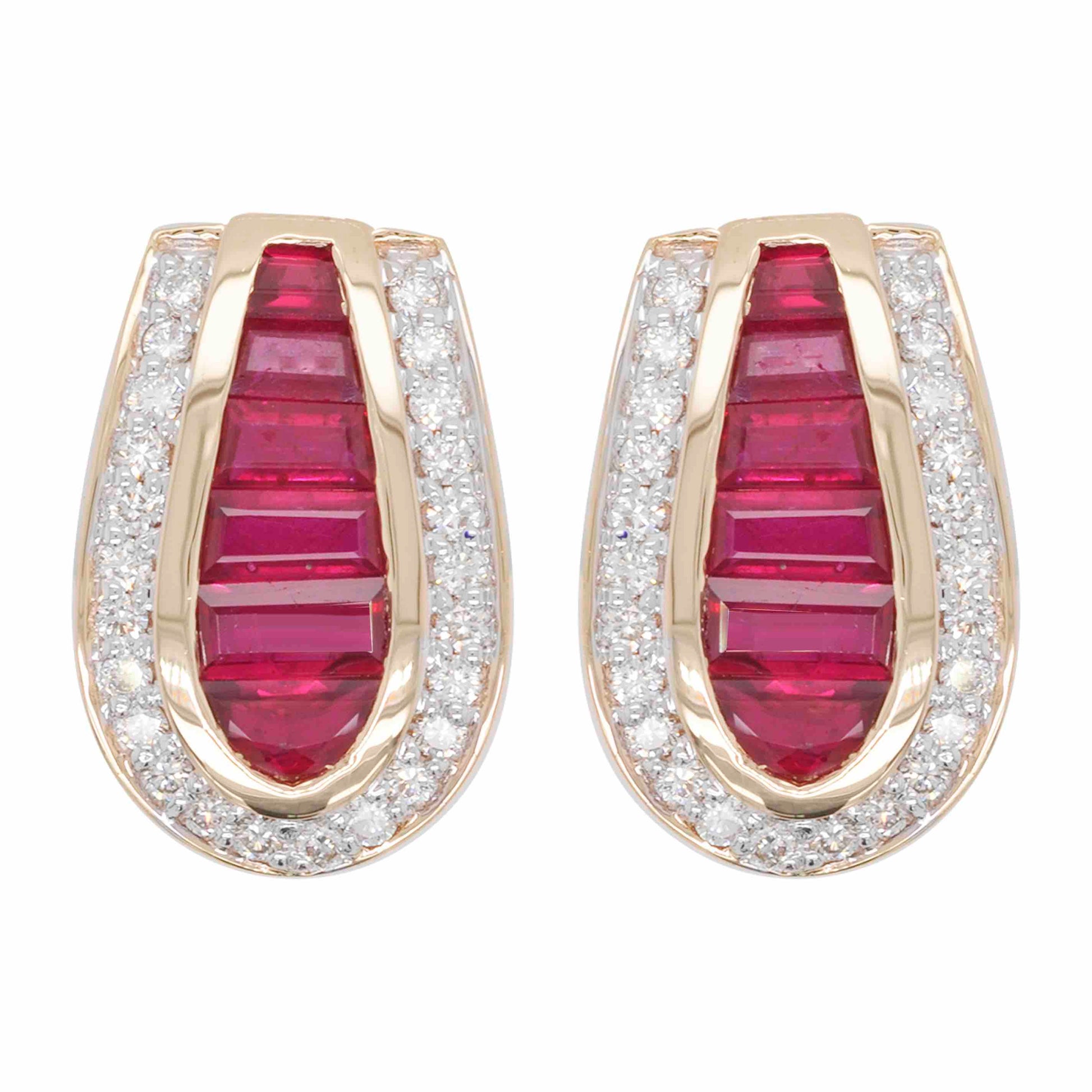 natural ruby stud earrings