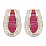natural ruby stud earrings