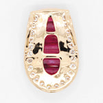 handmade gold ruby pendant
