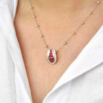 how to wear ruby pendant