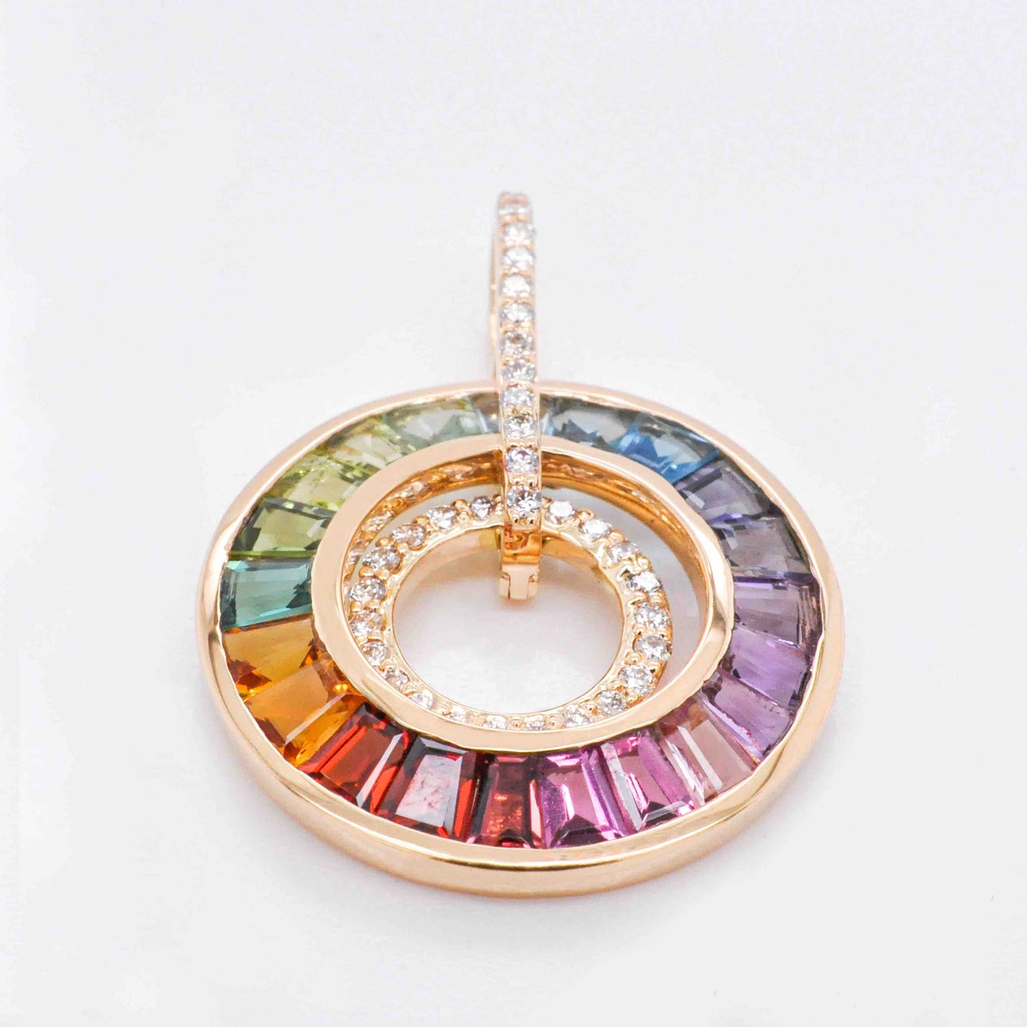 Circular baguette pendant