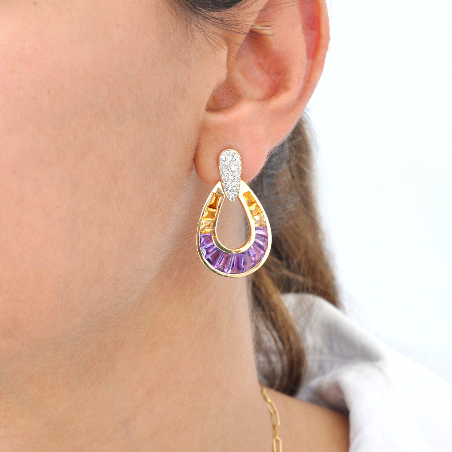 Doorknocker Ametrine Earrings