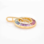 rainbow gold pendant necklace