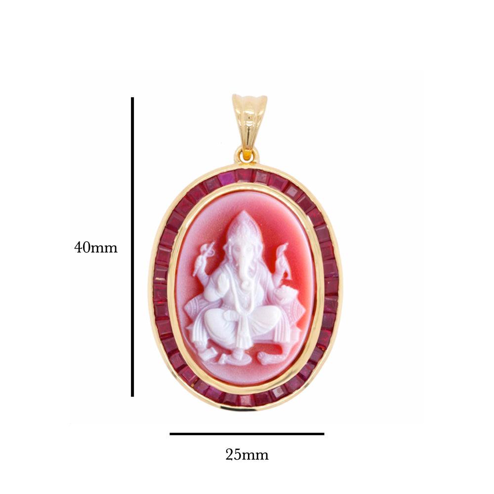 Ganesha cameo charm