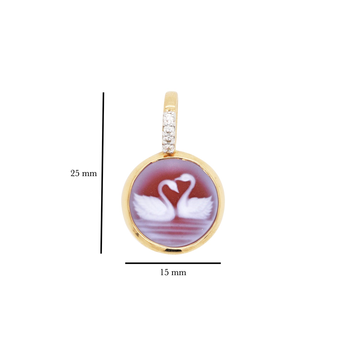 Swan cameo gemstone