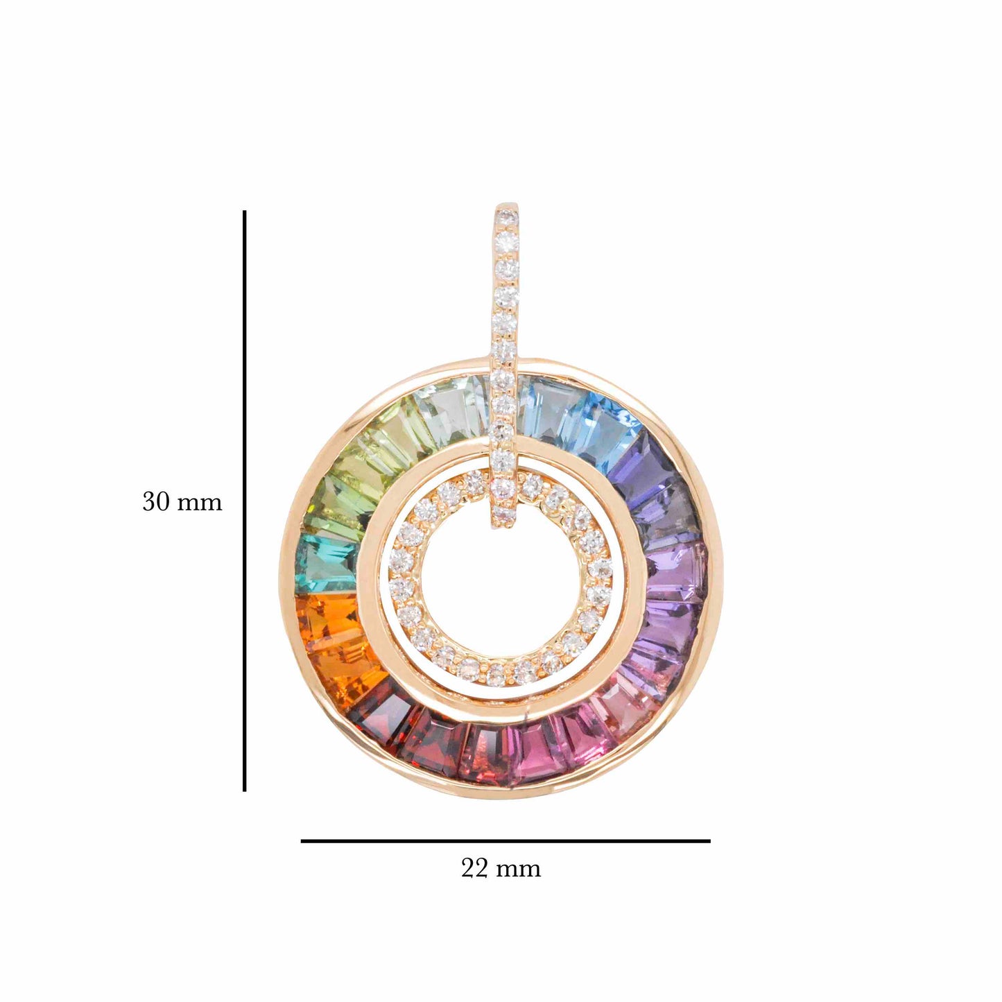 multi color pendant necklace