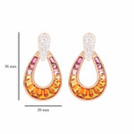 18K Gold Citrine Pink Tourmaline Diamond Raindrop Set - Vaibhav Dhadda Jewelry