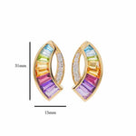 Unique multi sickle diamond earrings