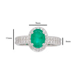 Diamond Columbian Emerald Ring