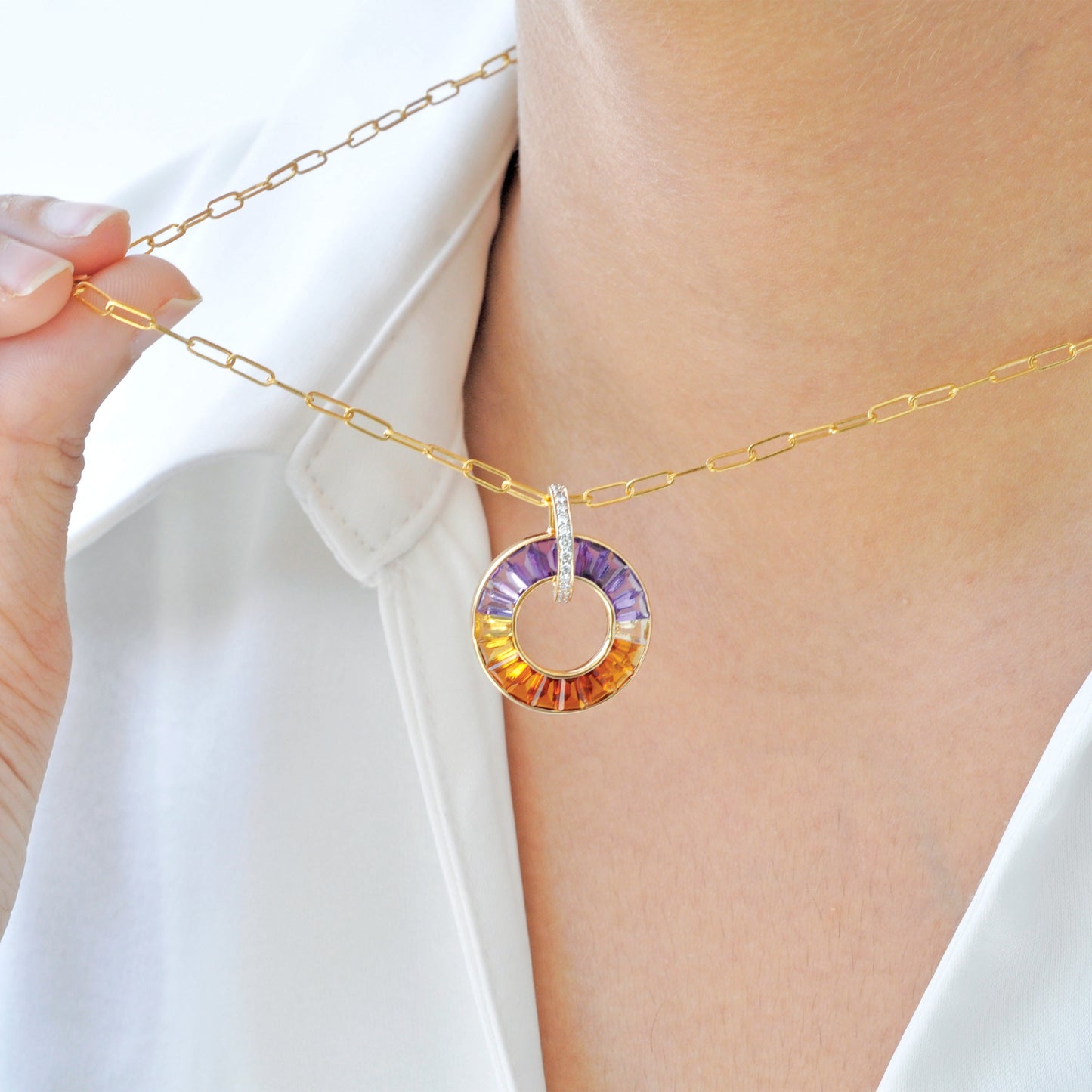 Circle Ametrine Pendant