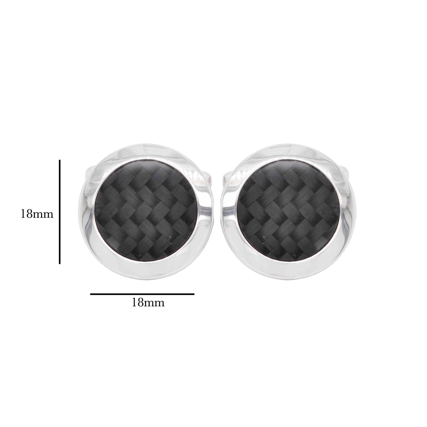 Sterling Silver Black Carbon Cufflinks - Vaibhav Dhadda Jewelry