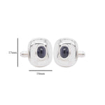 Blue Sapphire Gemstone Cufflinks - Vaibhav Dhadda Jewelry