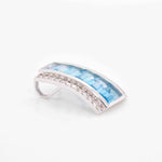 18K White Gold Blue Topaz Pyramid Set - Vaibhav Dhadda Jewelry