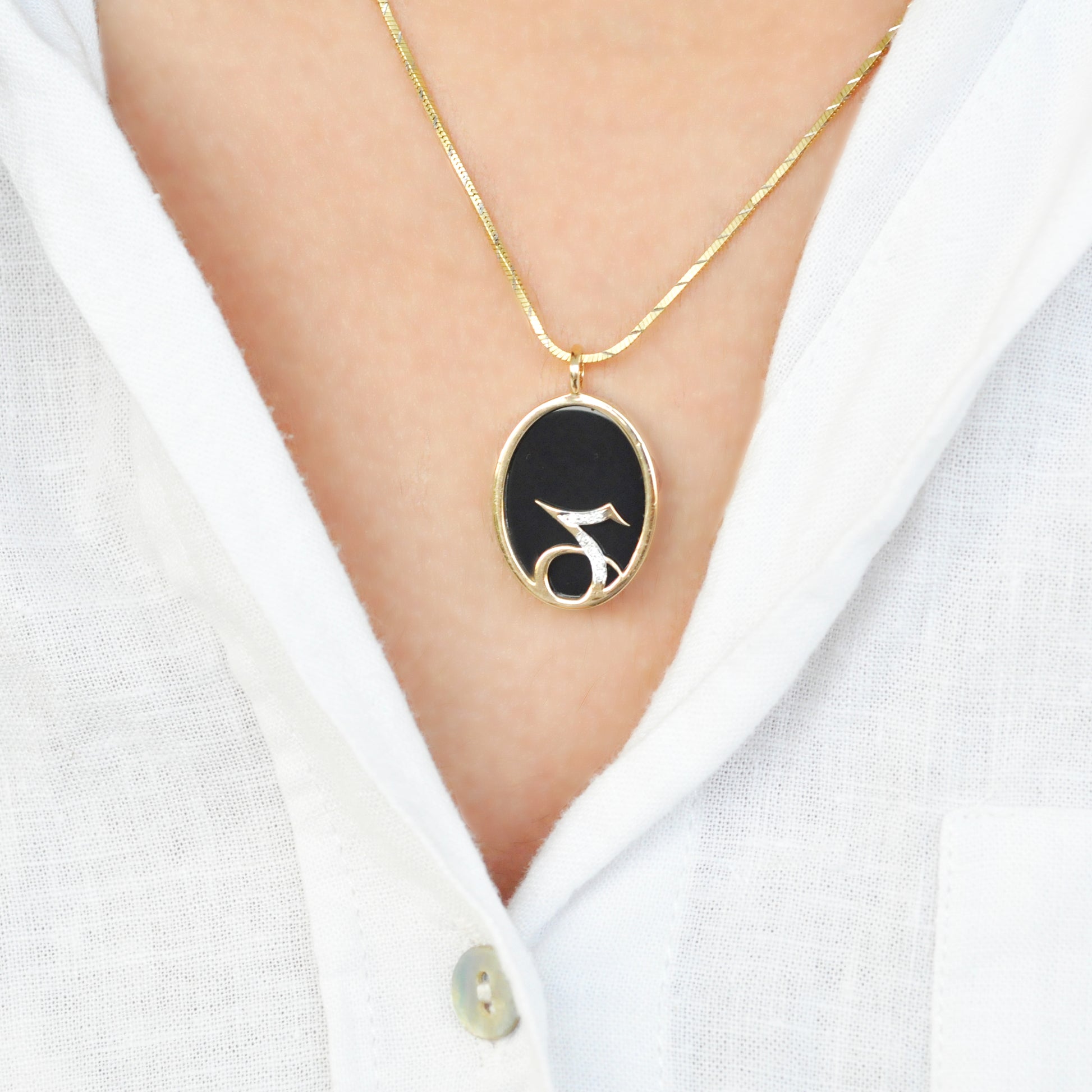 zodiac sign necklace gold