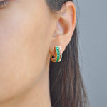 emerald and diamond earrings