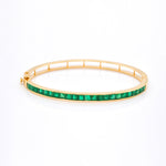 Tennis Bracelet with Emerald Gemstone.