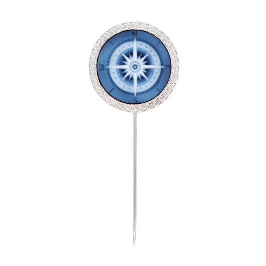 Cameo Compass lapel pin