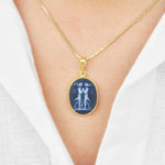 gemini zodiac sign pendant