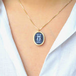 gemini necklace gold