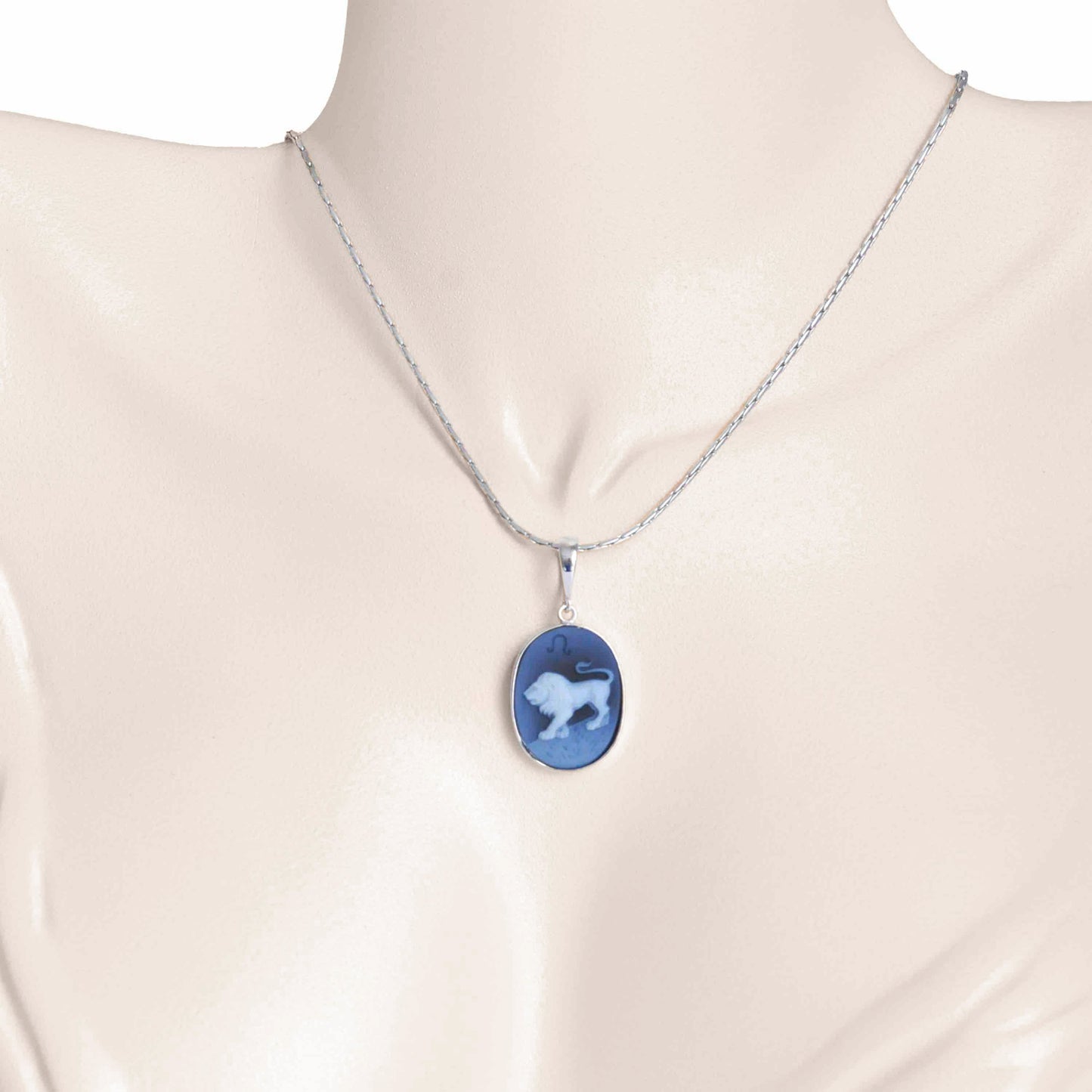 Löwe-Kamee-Schnitzerei-Sternzeichen-Anhänger