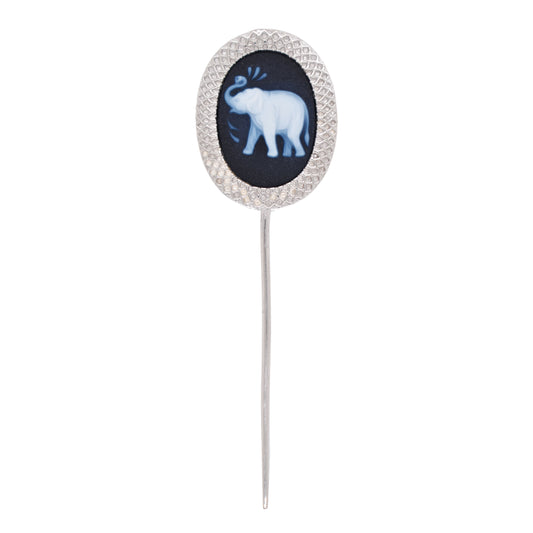 Cameo Elephant Lapel Pin