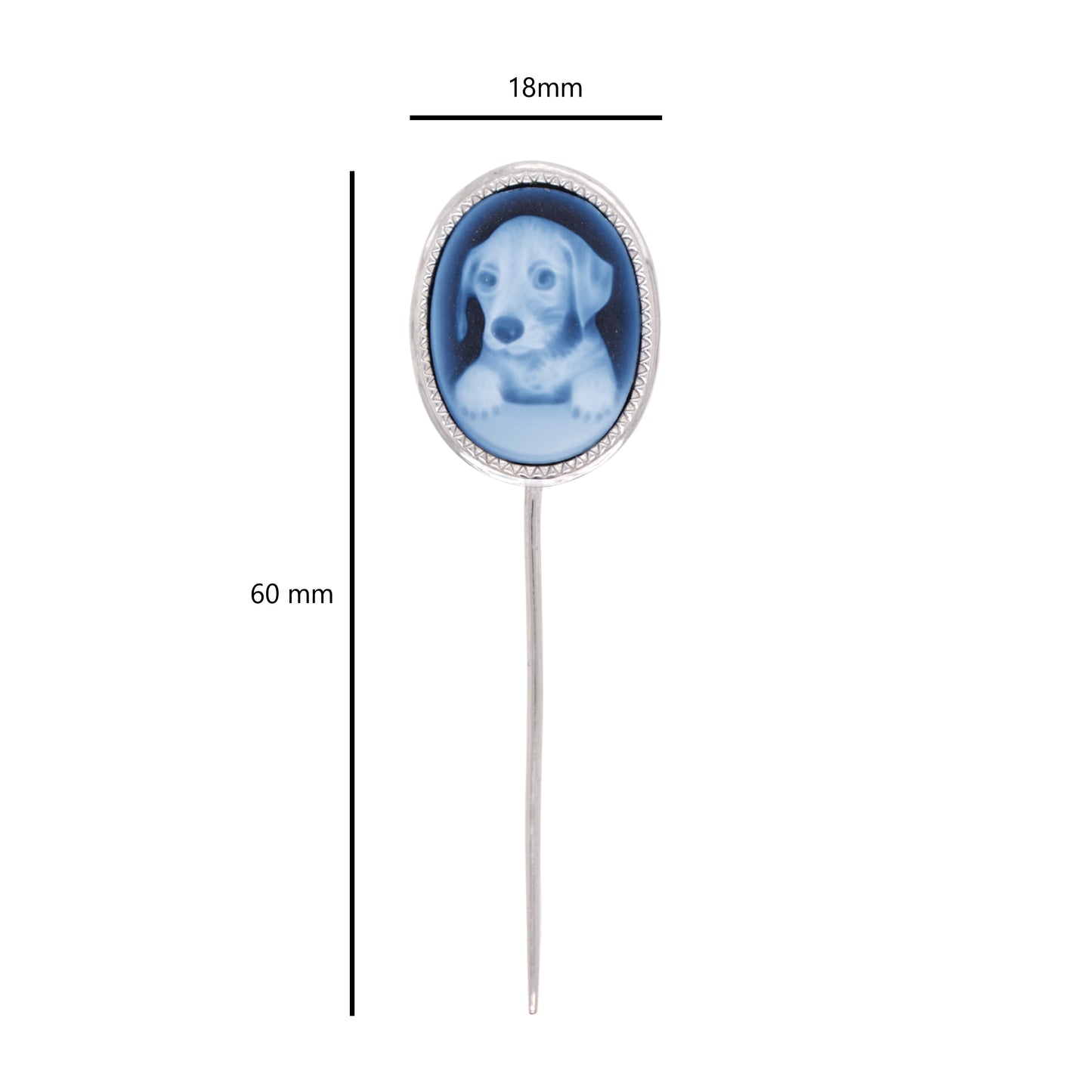 Cameo Dog Lapel Pin