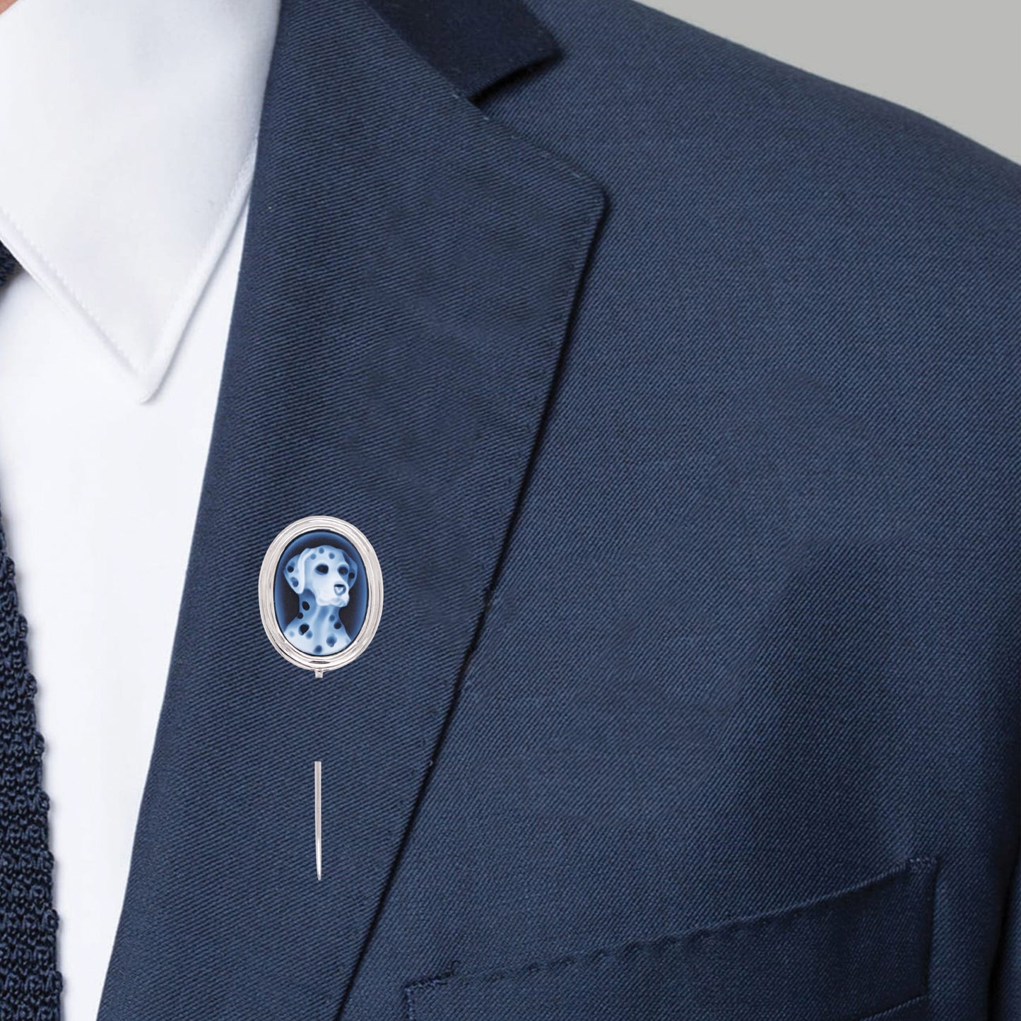 Cameo Dalmatian Lapel Pin