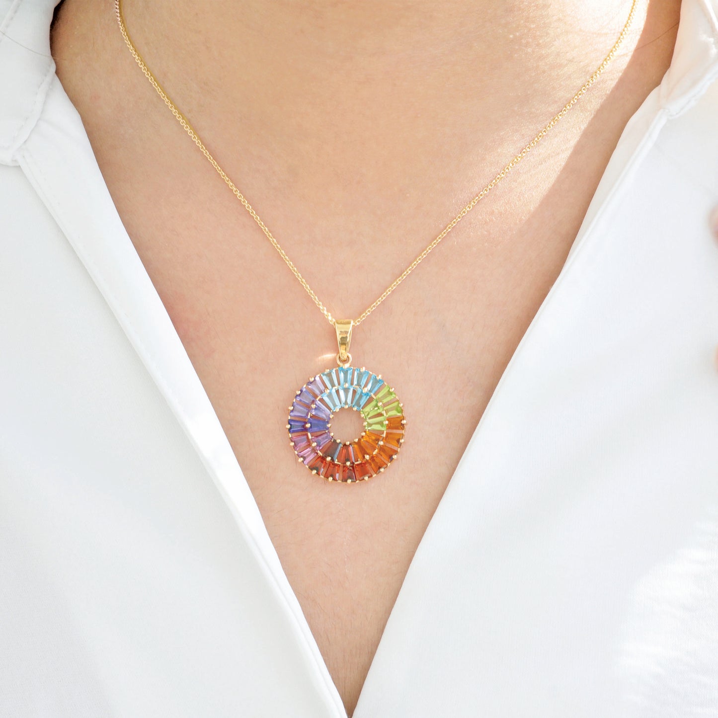 Rainbow Orbit Pendant
