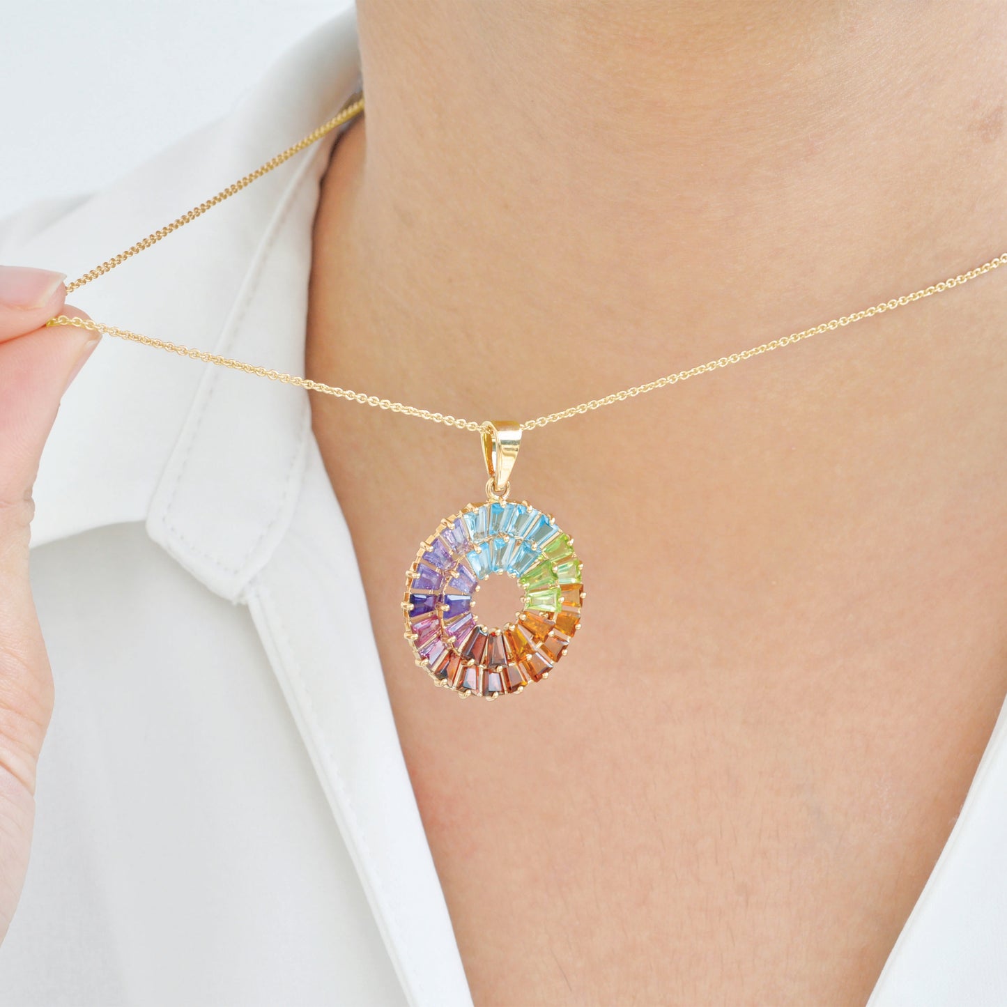 Rainbow Orbit Pendant