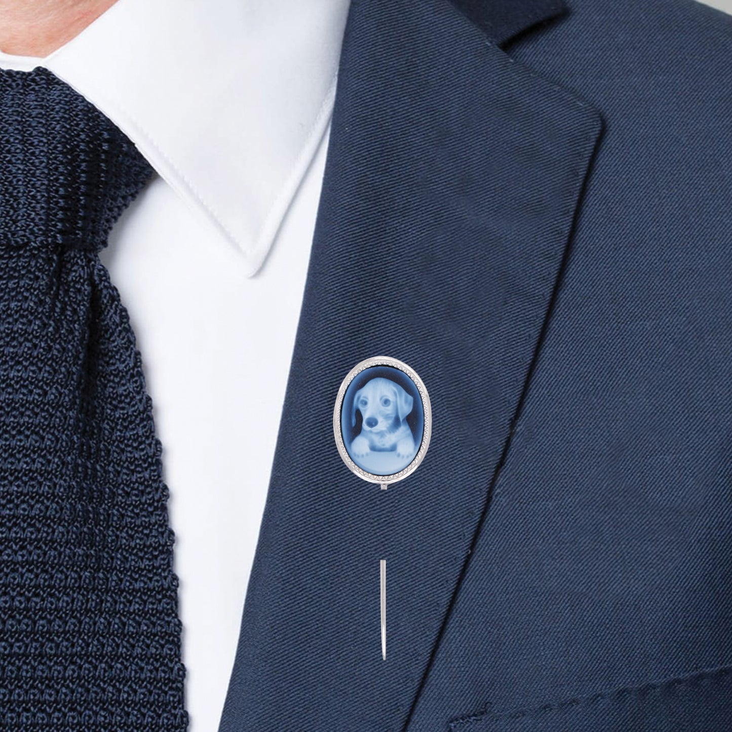 Cameo Dog Lapel Pin