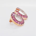 rhodolite curve studs