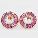 rose gold diamond studs