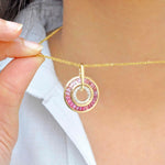 tourmaline necklace pink