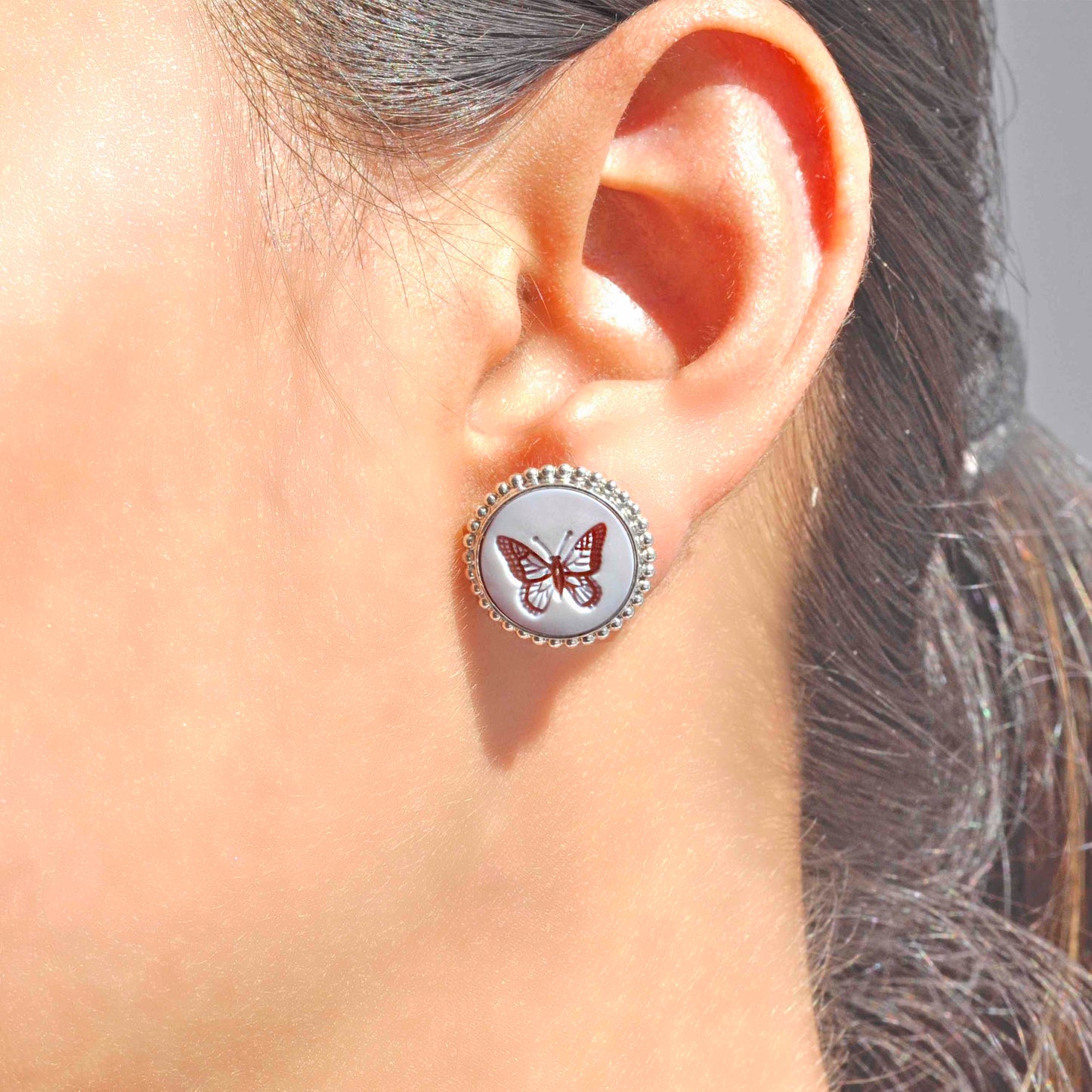 butterfly ear studs