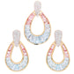 18K Gold Aquamarine Pink Tourmaline Diamond Raindrop Set - Vaibhav Dhadda Jewelry