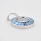 Circle Blue Topaz Diamond Set