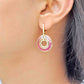 pink tourmaline earrings