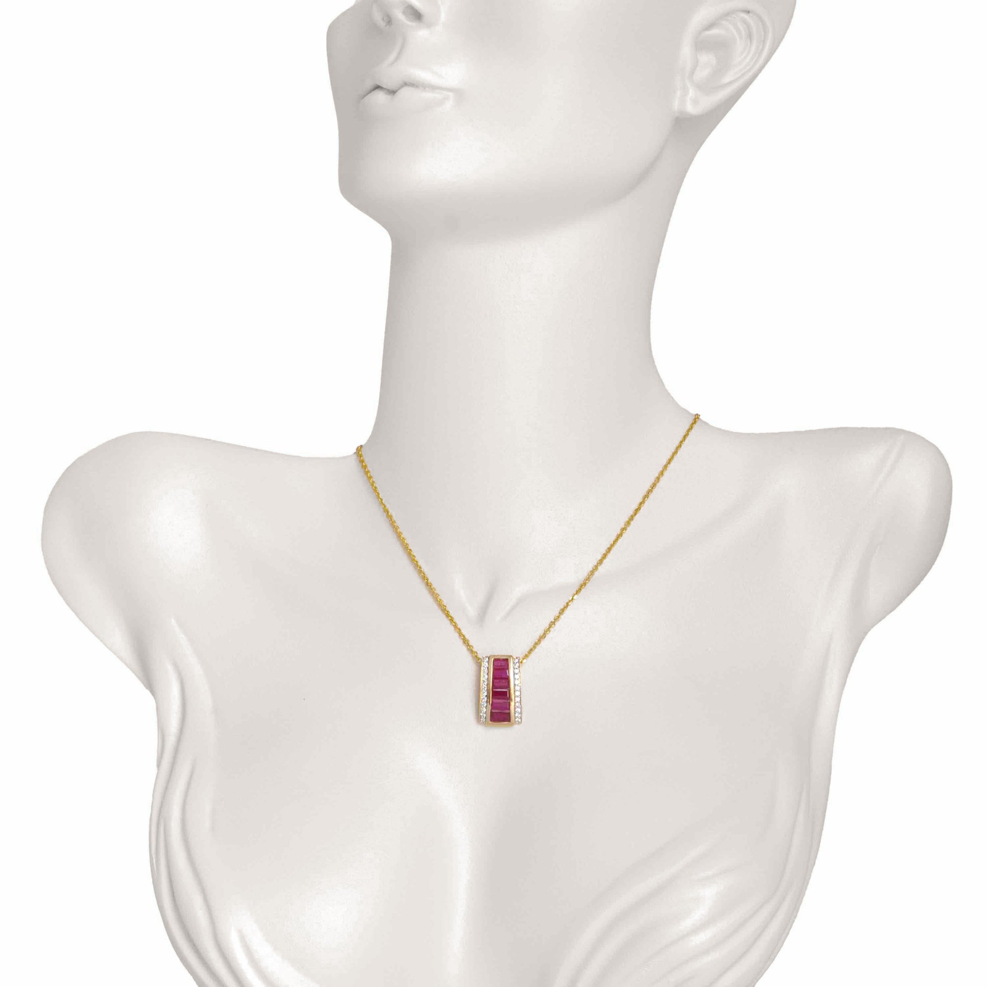 ruby diamond pendant