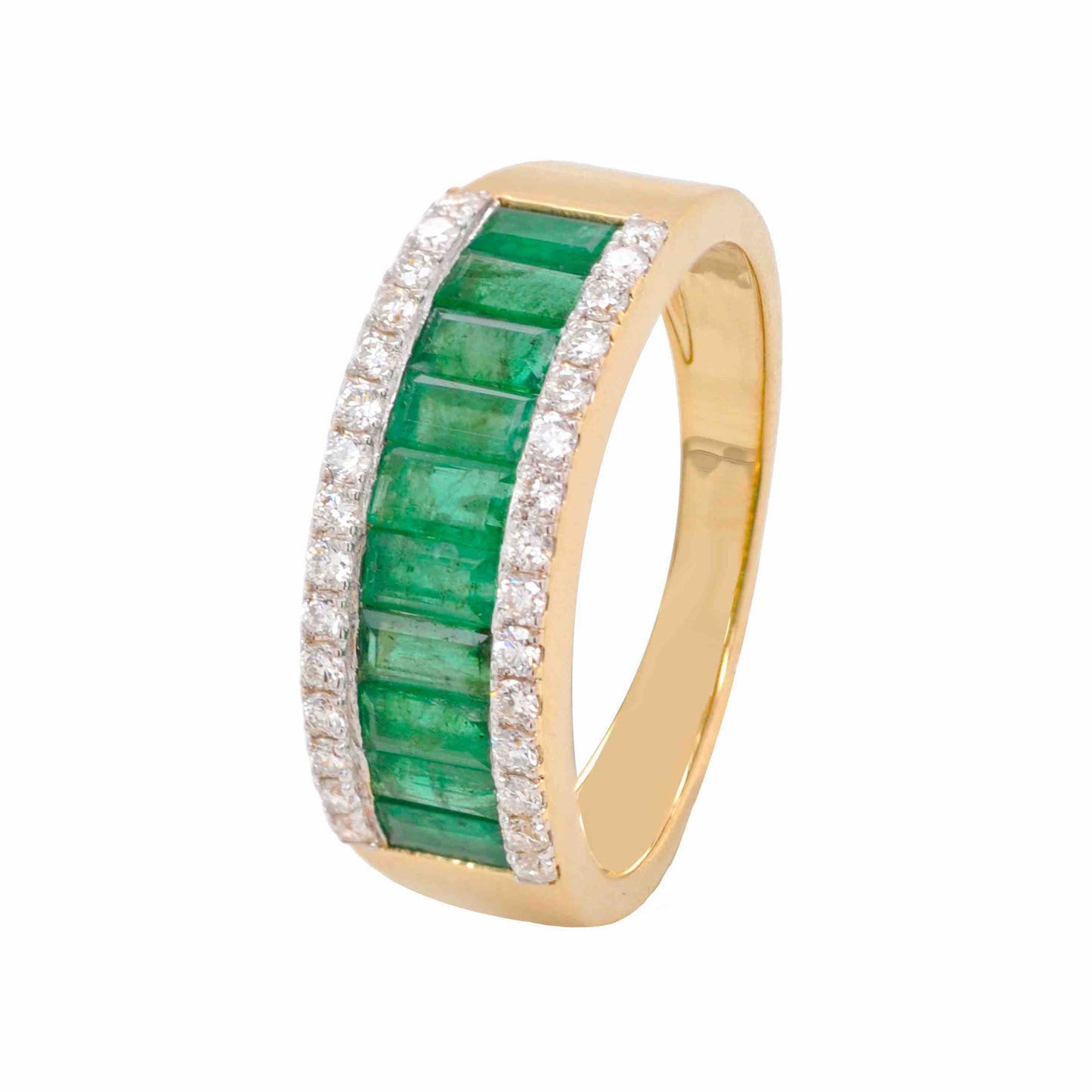 emerald band ring