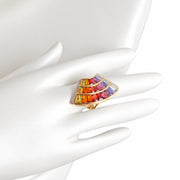 Rainbow Contemporary Cocktail Ring