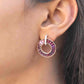 rhodolite earrings in rose gold