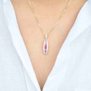 Pink tourmaline pendant
